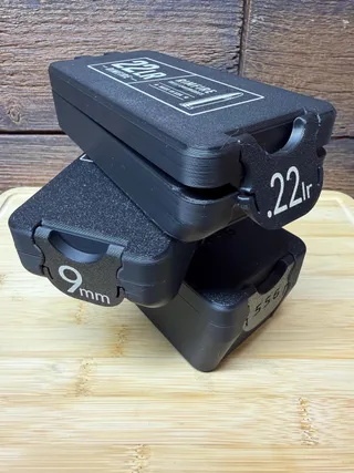 22LR Ammo Storage Box – 120 Round Capacity, Stackable PLA Organizer (Laser Engraving Available) product photo 4