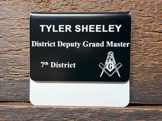Master Mason Pocket Badge | Personalized Laser Engraved Acrylic Name Badge | Freemason Gift for Him product photo 2