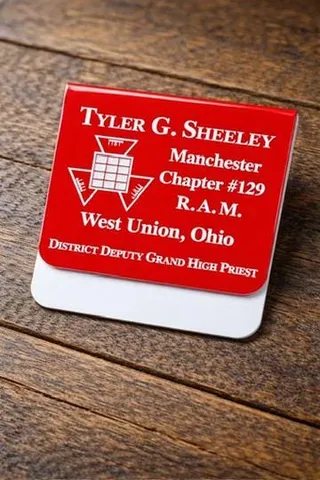 Royal Arch Chapter Officer Badge | Personalized Laser Engraved Acrylic Pocket Badge product photo 2