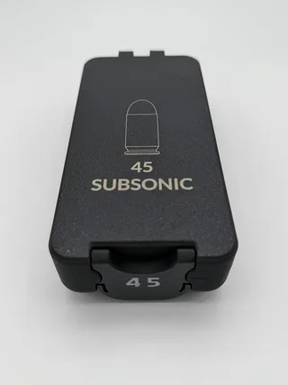 45 Caliber Ammo Box – 50 Round 3D Printed Storage Case (Optional Engraving) product photo 2