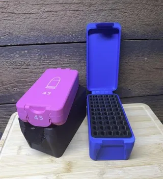350 Legend Ammo Storage Box – 50 Round Capacity, Stackable PLA Organizer (Laser Engraving Available) product photo 2