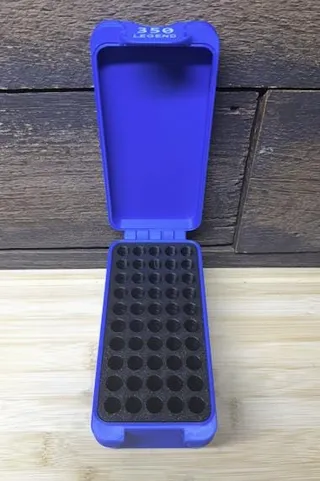 350 Legend Ammo Storage Box – 50 Round Capacity, Stackable PLA Organizer (Laser Engraving Available) product photo 3