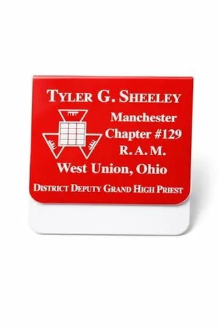 Royal Arch Chapter Officer Badge | Personalized Laser Engraved Acrylic Pocket Badge product photo 3