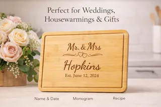 Personalized Bamboo Cutting Board, Custom Engraved Kitchen Gift product photo 4