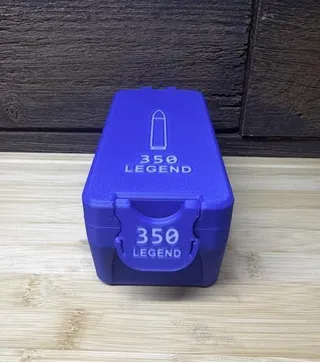 350 Legend Ammo Storage Box – 50 Round Capacity, Stackable PLA Organizer (Laser Engraving Available) product photo 4