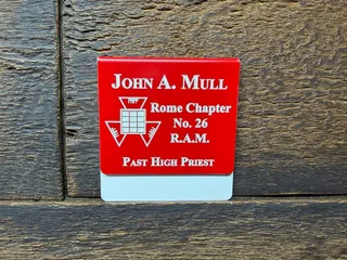 Custom Masonic Pocket Badge | Laser Engraved Acrylic Name Badge | Blue Lodge Freemasonry Accessories product photo 6