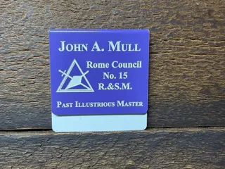 Custom Masonic Pocket Badge | Laser Engraved Acrylic Name Badge | Blue Lodge Freemasonry Accessories product photo 8
