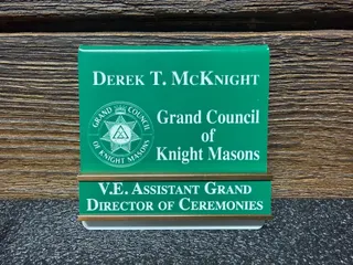 Custom Masonic Pocket Badge | Laser Engraved Acrylic Name Badge | Blue Lodge Freemasonry Accessories product photo 10