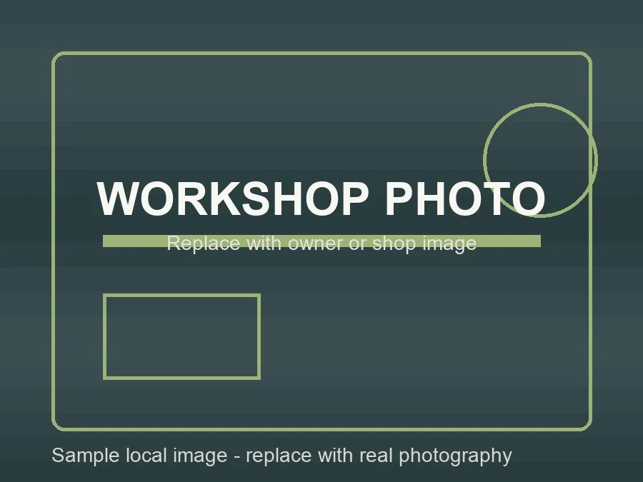 Placeholder workshop photograph for TKO Custom Creations